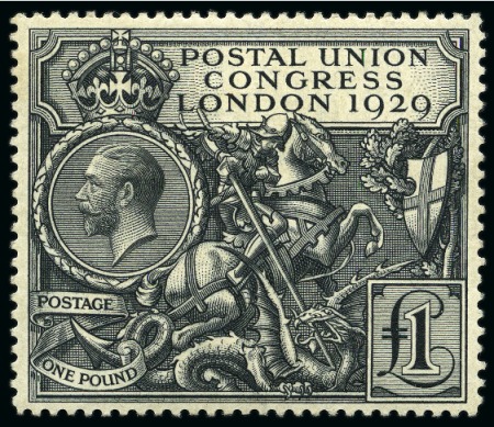 Stamp of Great Britain » King George V 1929 PUC £1 black, mint, fine (SG £750)
