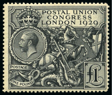Stamp of Great Britain » King George V 1929 PUC £1 black, mint, fine (SG £750)