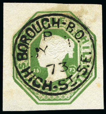 Stamp of Great Britain » 1847-54 Embossed 1847-54 1s green, used with large even margins