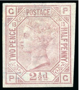 Stamp of Great Britain » 1855-1900 Surface Printed 1873-80 Orbs 2 1/2d rosy mauve, plate 13