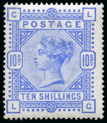 Stamp of Great Britain » 1855-1900 Surface Printed 1883-84 Anchor 10s ultramarine, mint nh