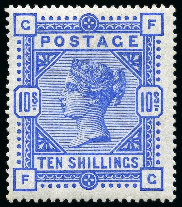 Stamp of Great Britain » 1855-1900 Surface Printed 1883-84 Anchor 10s ultramarine, mint nh