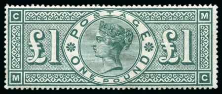 1887-92 Crowns £1 green MC, mint nh