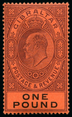 1903 CA £1 dull purple and black on red, mint, very