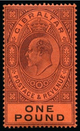 1903 CA £1 dull purple and black on red, mint, very