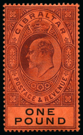 1903 CA £1 dull purple and black on red, mint, very