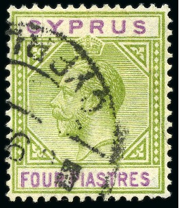 Stamp of Cyprus » King George V Issues 1921-23 Group with "broken bottom left triangle" variety