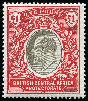 1903-04 CA £1 grey and carmine, mint, fine (SG £325)