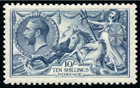 Stamp of Great Britain » King George V 1918-19 Bradbury 10s dull grey-blue, mint, well centre,