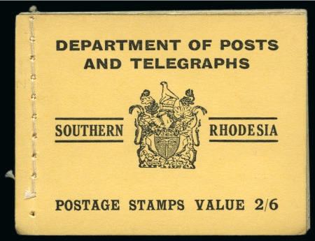 Stamp of Southern Rhodesia 1938-45 George VI 2s6d booklet, showing black and yellow cover
