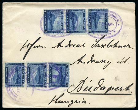 Stamp of Nicaragua NICARAGUA 1900 Cover franked 5c (6) LEON to Budapest