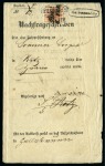 1853 Parcel request form franked 3Kr oval HOLLABRUNN