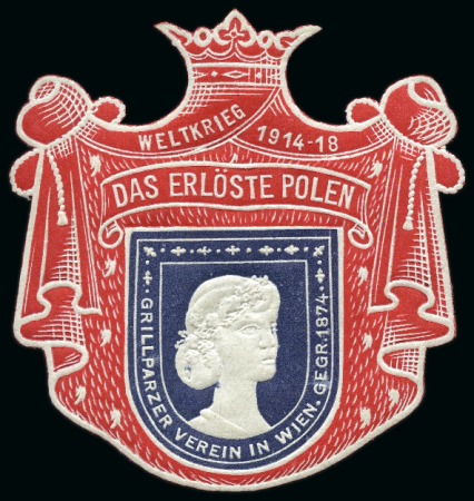 1914-18 WWI "God, Kaiser and the Fatherland" vignette / cinderella patriotic stamps