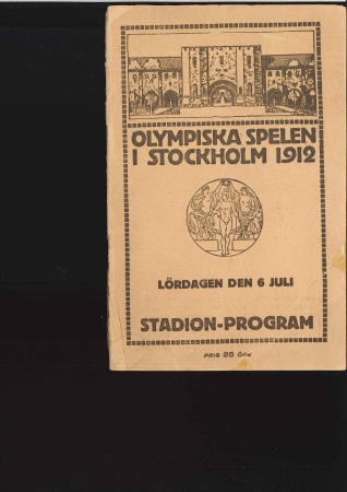 Stamp of Olympics » 1912 Stockholm Official Daily Stadium Programme, 6 July, 145x220m