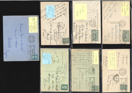 Stamp of Olympics » 1924 Paris » Covers and Cancellations 6 postcards and 1 cover with Olympic boxcancel Typ