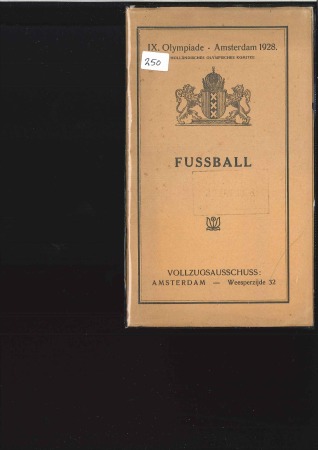 Stamp of Olympics » 1928 Amsterdam » Memorabilia 1928 Amsterdam. Booklet with football Regulations in German