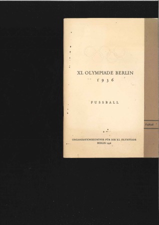 1936 Berlin. Official booklet Regulations of Football. 