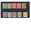 1892-99 Set of 10 with SPECIMEN ovpt, either no gum