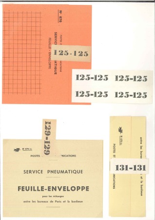 1651-1985, EPHEMERE Collection avec télégrammes, etiquettes (carnet inclus), chèques postaux, cartes, bulletins d'expédition, timbres fiscaux 