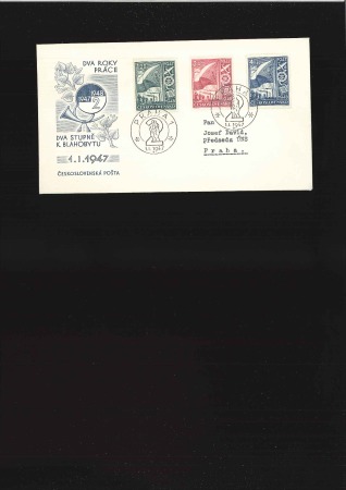Stamp of Czechoslovakia 1947 Ministr folders and FDC 's Czechoslovakia