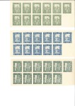 POLAND 1918 Luboml sheetlets imperforate, 2 with paper folds