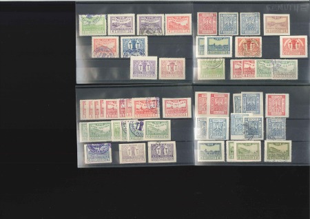 POLAND 1917-1918 PRZEDBORZ Lot on stockcards of all issues