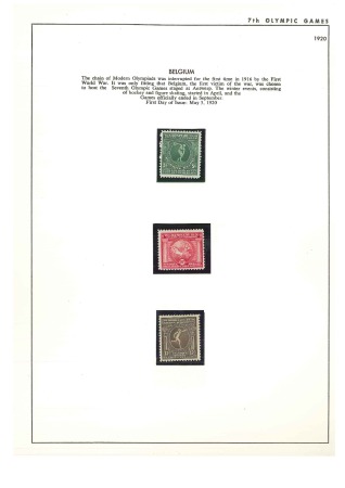Stamp of Olympics » Collections & Miscellaneous Lots 1920-1960, Mint Olympics collection in a printed album