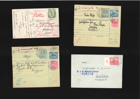 Stamp of Austria » 1890-1918 Issues  1910-1918 Group of covers, cards, many registered