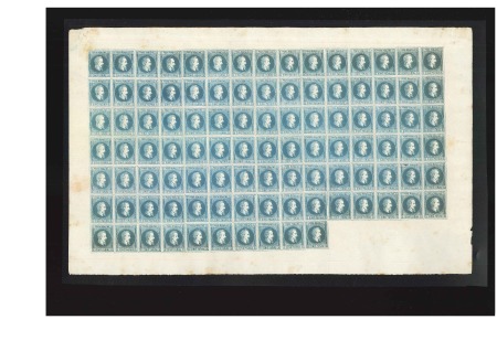 1864 ROMANIA UNISSUED Duke Cuza 2Par, 5Par & 20Par complete set, each in complete sheets of 100