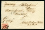 Stamp of Austria » 1850 Issue 1851-1853 AUSTRIA 3kr HP with RIBBED PAPER - 2 covers Riva and Vienna
