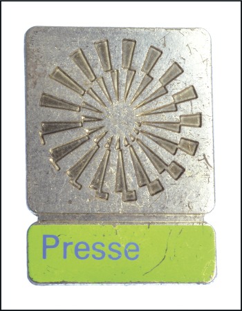 1972 Munich official Press badge