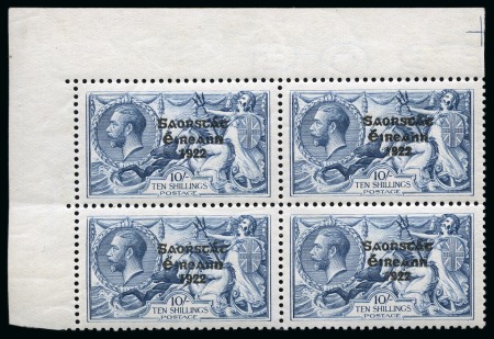 1925 Narrow Date 10s mint marginal block of four w