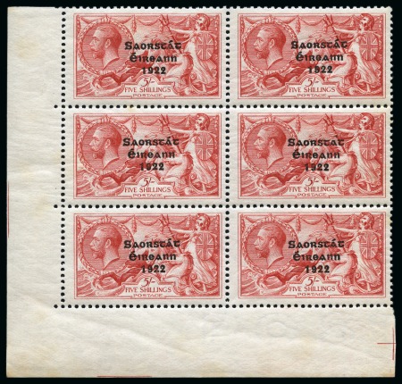 1927-28 Wide Dates 5s lower left corner mint nh bl