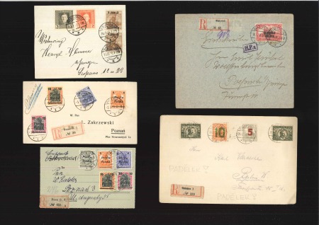 POLAND 1915-1918 Russian Poland under German Occupation, lot of covers and cards