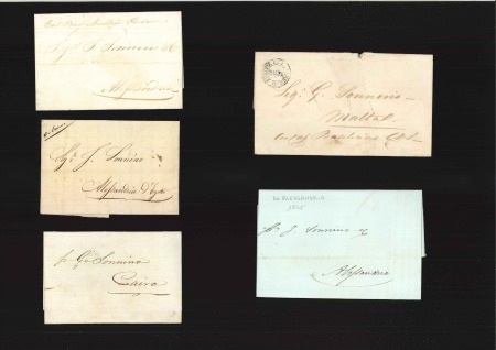 EGYPT 1839-47 Group of 10 mostly Egypt ralated mostly maritime covers