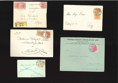Stamp of Austria » 1890-1918 Issues  1900-1906 Issue - accumulation of covers, cards, parcel cards, etc