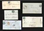 AUSTRIA Folded lettersheets (5), all foreign going : to GB, NAPLES, PAPAL STATE, MODENA