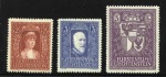 Liechtenstein 1933-1935 High values 2Fr to 5Fr, hinge remainder