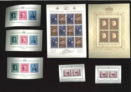 Liechtenstein 1936-1962 Selection of miniature sheets & sheetlets