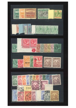 Stamp of British Empire General Collections and Lots Caribbean Islands 1918-1934 Selection with St.Lucia, Leeward, Barbados, Dominica, etc.
