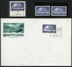 AUSTRIA 1933 WIPA stamps ordinary and granite paper 