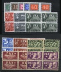 SWITZERLAND SCHWEIZ 1945 PAX kpl. in ungebraucht / postfr.Viererbloecken