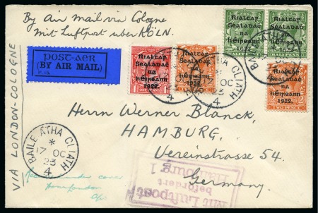 Stamp of Ireland » Airmails 1923 (Oct 17) Instone Air Lines, flown from London to Cologne 