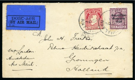 Stamp of Ireland » Airmails 1922 (Jun 13) & 1923 (Oct 25) Irish acceptance for London-Amsterdam airmail service, pair of covers