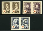 Stamp of Finland FINLAND 1936 Red Cross in horizontal IMPERFORATE pairs, ungumed