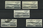 SOVIET UNION 1932 15k 15k Zeppelin engraved in all 3 perforations used + perf. 12 1/4 hinged & MNH