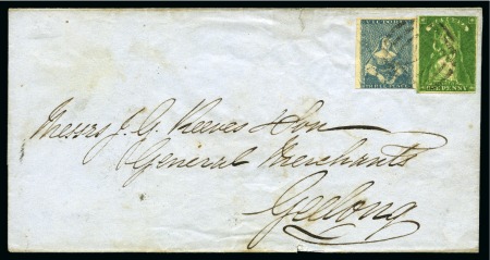 Stamp of Australia » Victoria 1853 & 1856, Pair of covers