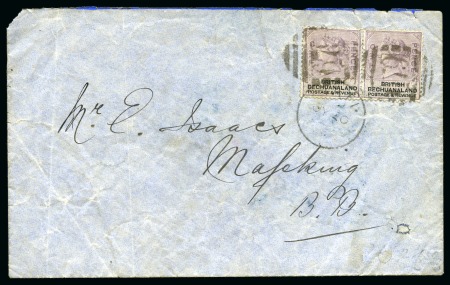Trans-Protectorate Envelope from Tati with Bechuanaland two 1888 2d