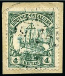 Stamp of Tanganyika » Mafia Island British Occupation » 1915 (May) "G.R. - POST - 6 CENTS - MAFIA" Type 2 Overprints 1915 (May) 6c on 4h green with inverted surcharge