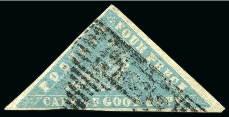 Stamp of South Africa » Cape of Good Hope 1861 "Woodblock" 4d pale milky blue used